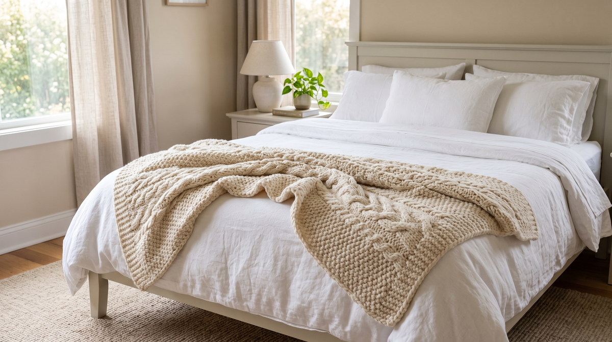 Comment habiller un lit avec un plaid ou une couverture ? Image