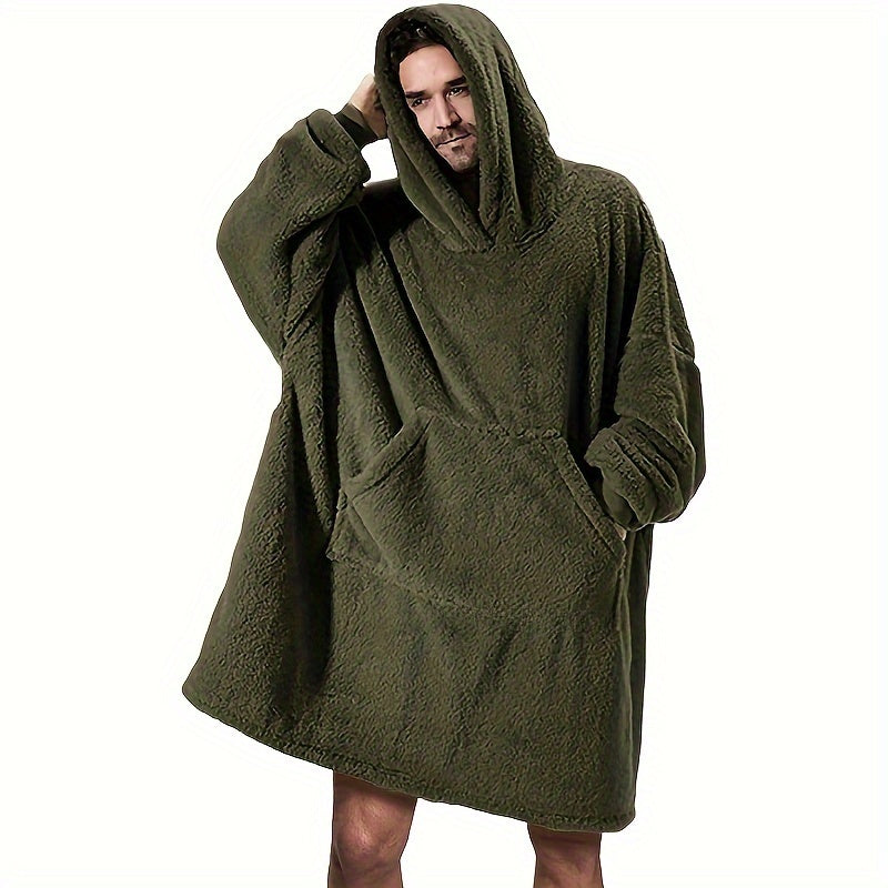 Plaid sweat à capuche portable kaki