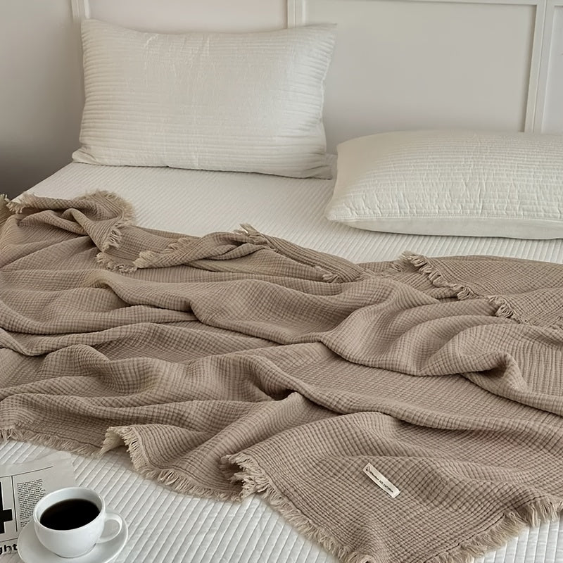 Plaid en gaze de coton bohème