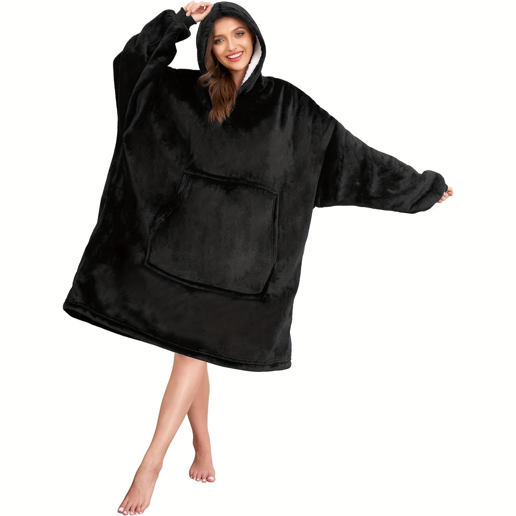 Plaid sweat à capuche oversize noir