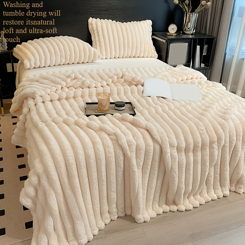 Plaid fausse fourrure peluche
