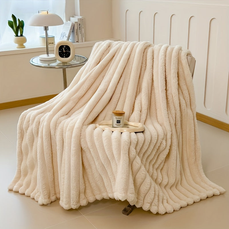 Plaid fausse fourrure peluche