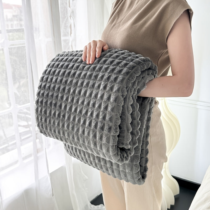Plaid en flanelle matelassée – Gris