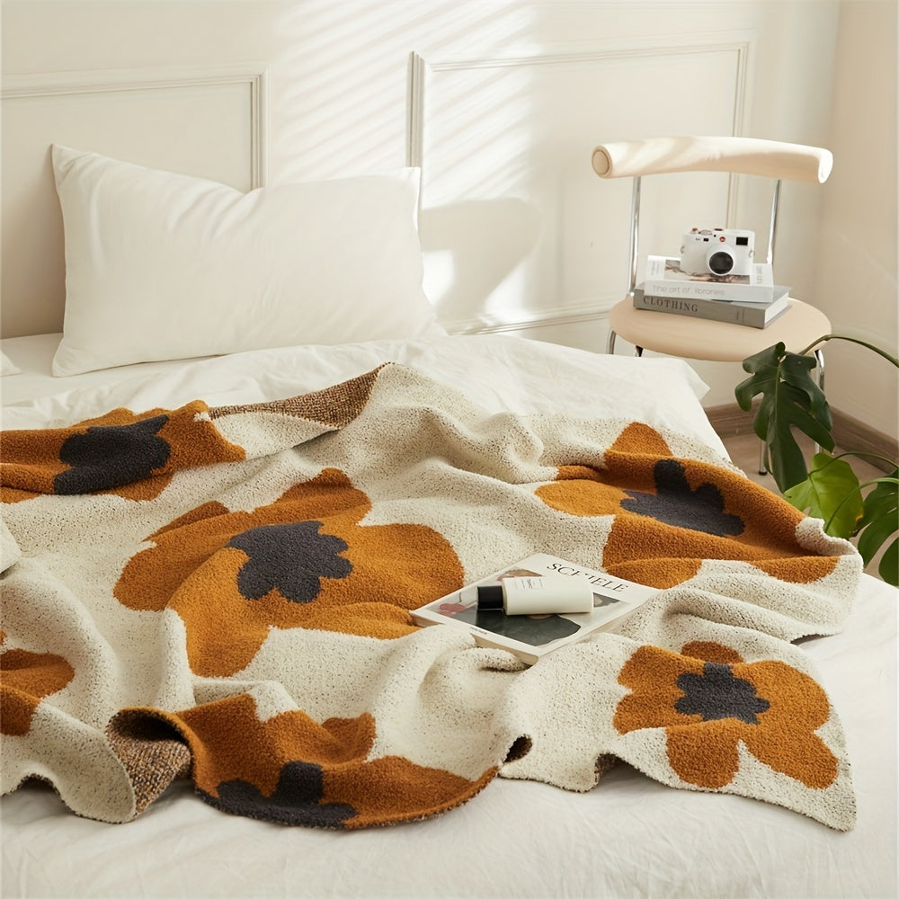 Plaid bohème motif fleur tournesol, détail Image