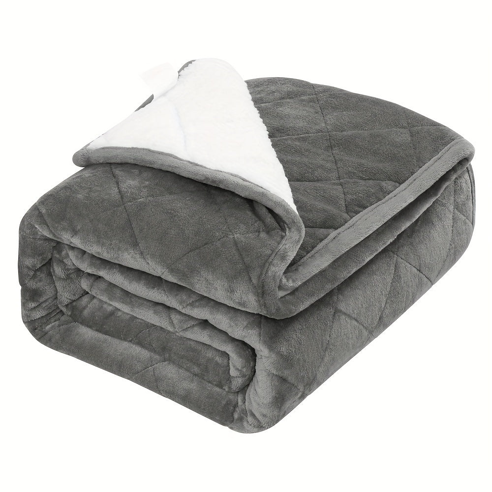 Couverture compressée réversible sherpa – Gris Image