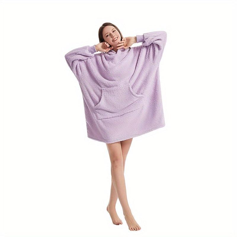 Plaid sweat à capuche portable violet clair