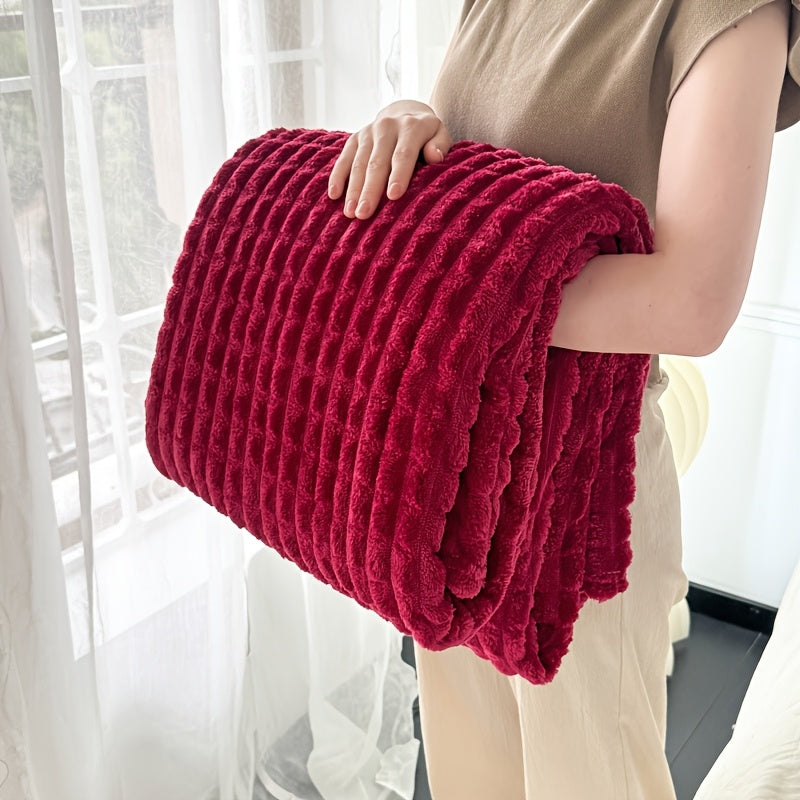 Plaid en flanelle matelassée – Rouge