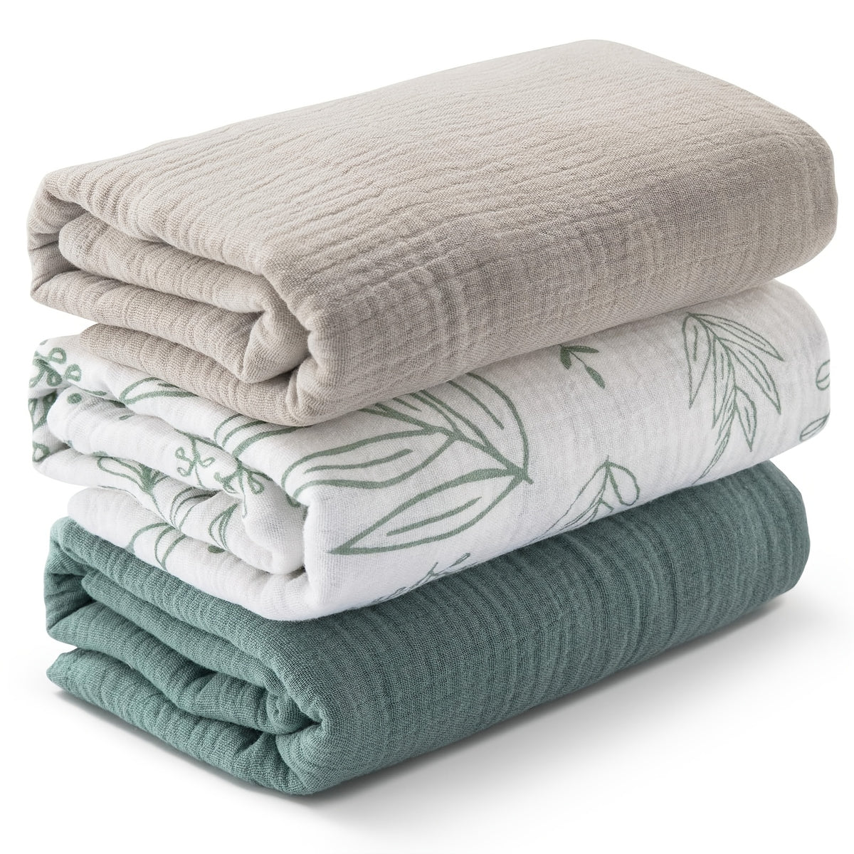 Lot de 3 langes en mousseline pour bébé – Couleurs Vives