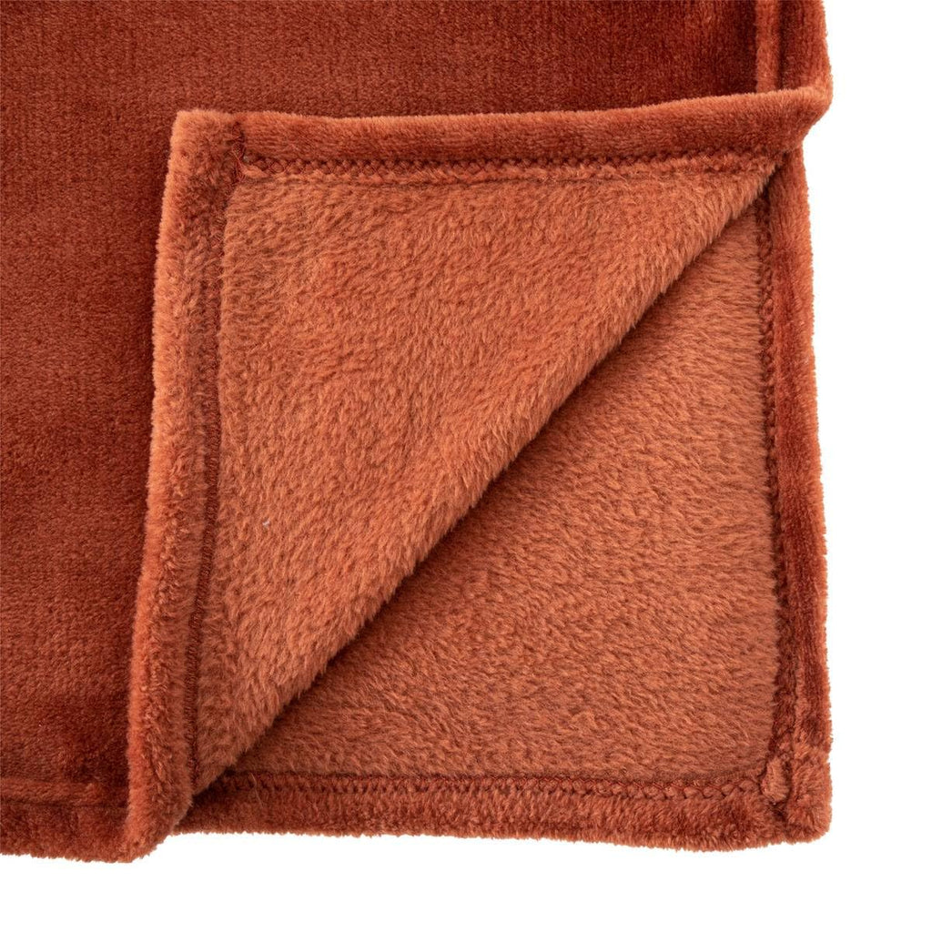 Plaid en flanelle terracotta – gros plan texture
