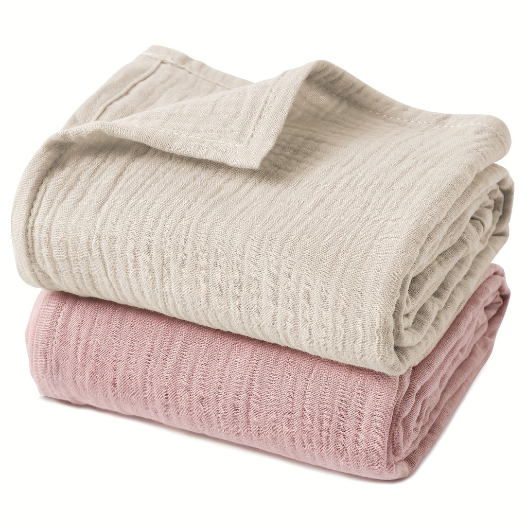 Lot de 2 langes en mousseline – Rose Morandi