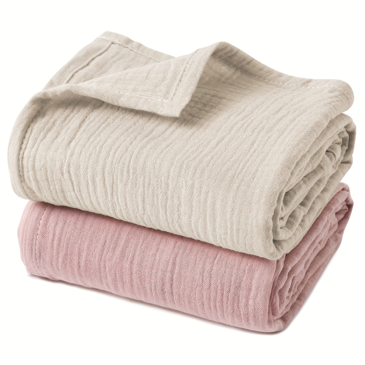 Lot de 2 langes en mousseline – Rose Morandi Image