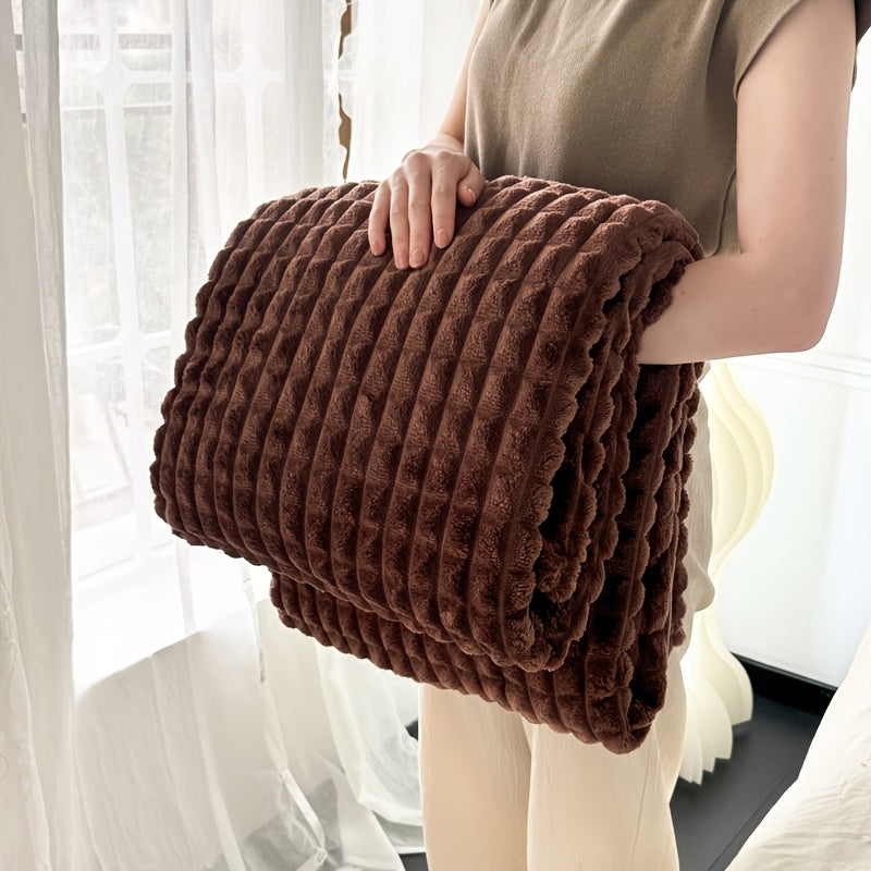 Plaid en flanelle matelassée – Marron foncé