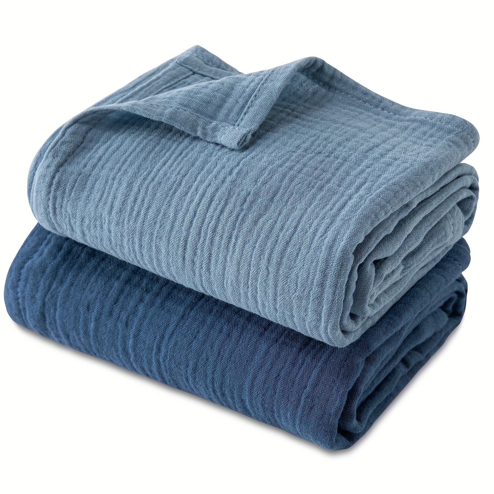 Lot de 2 langes en mousseline – Bleu Morandi Image