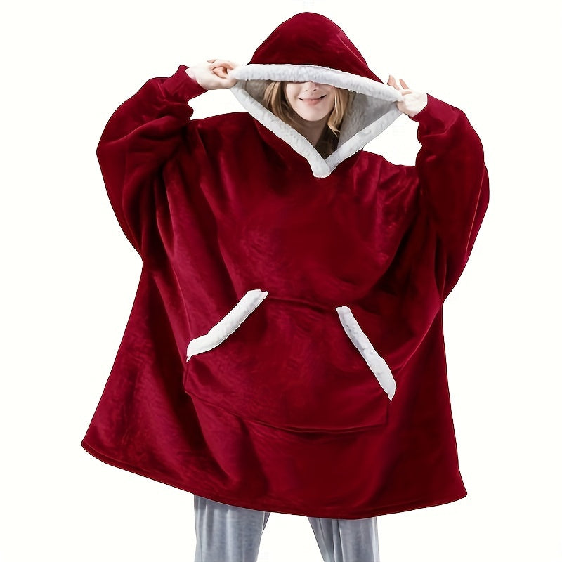 Plaid sweat à capuche rouge