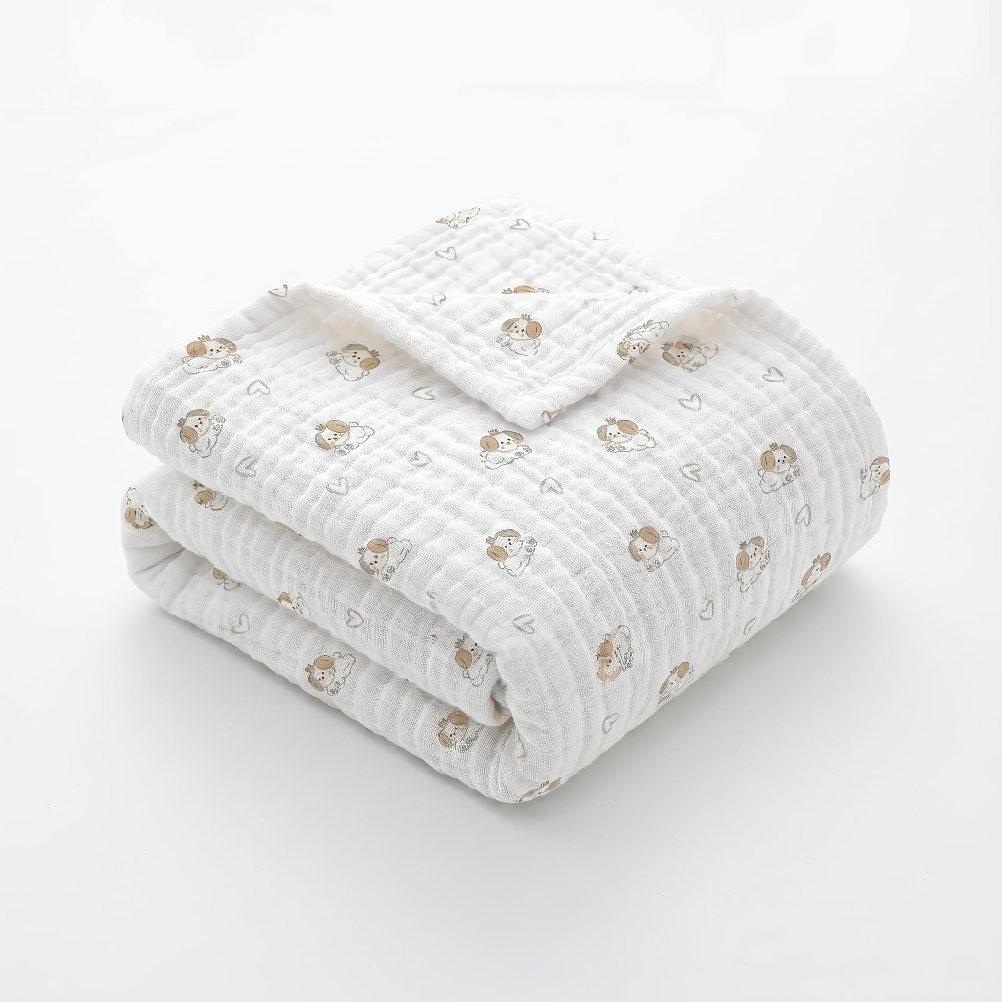 Couverture bébé en mousseline épaisse – Chiot cœur Image