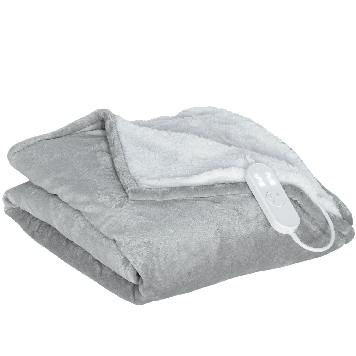 Couverture chauffante électrique sherpa 180x130 cm