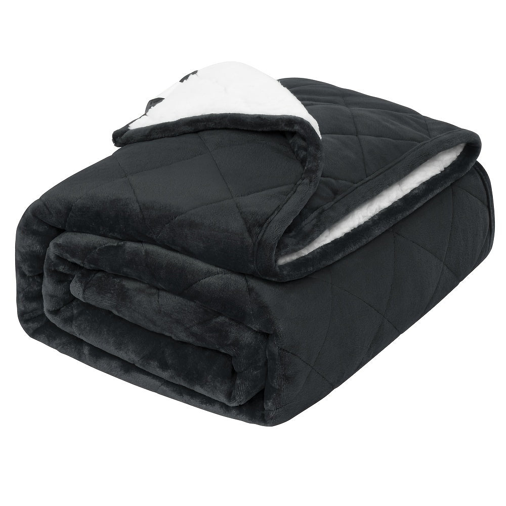 Couverture compressée réversible sherpa – Anthracite