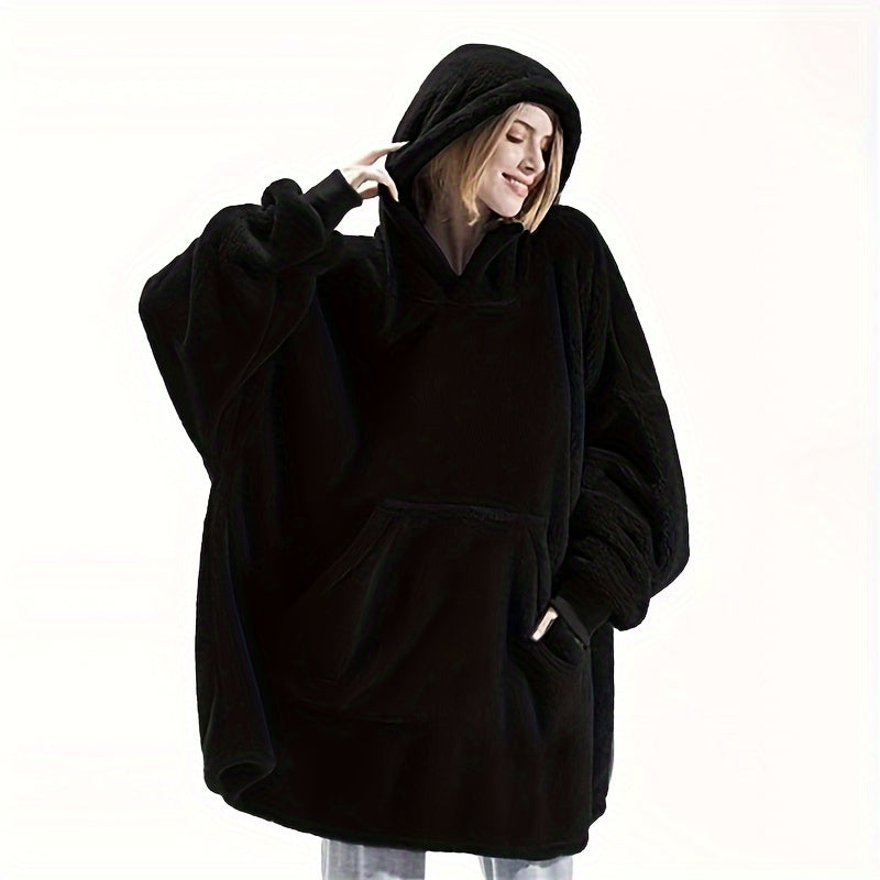 Plaid sweat à capuche portable noir
