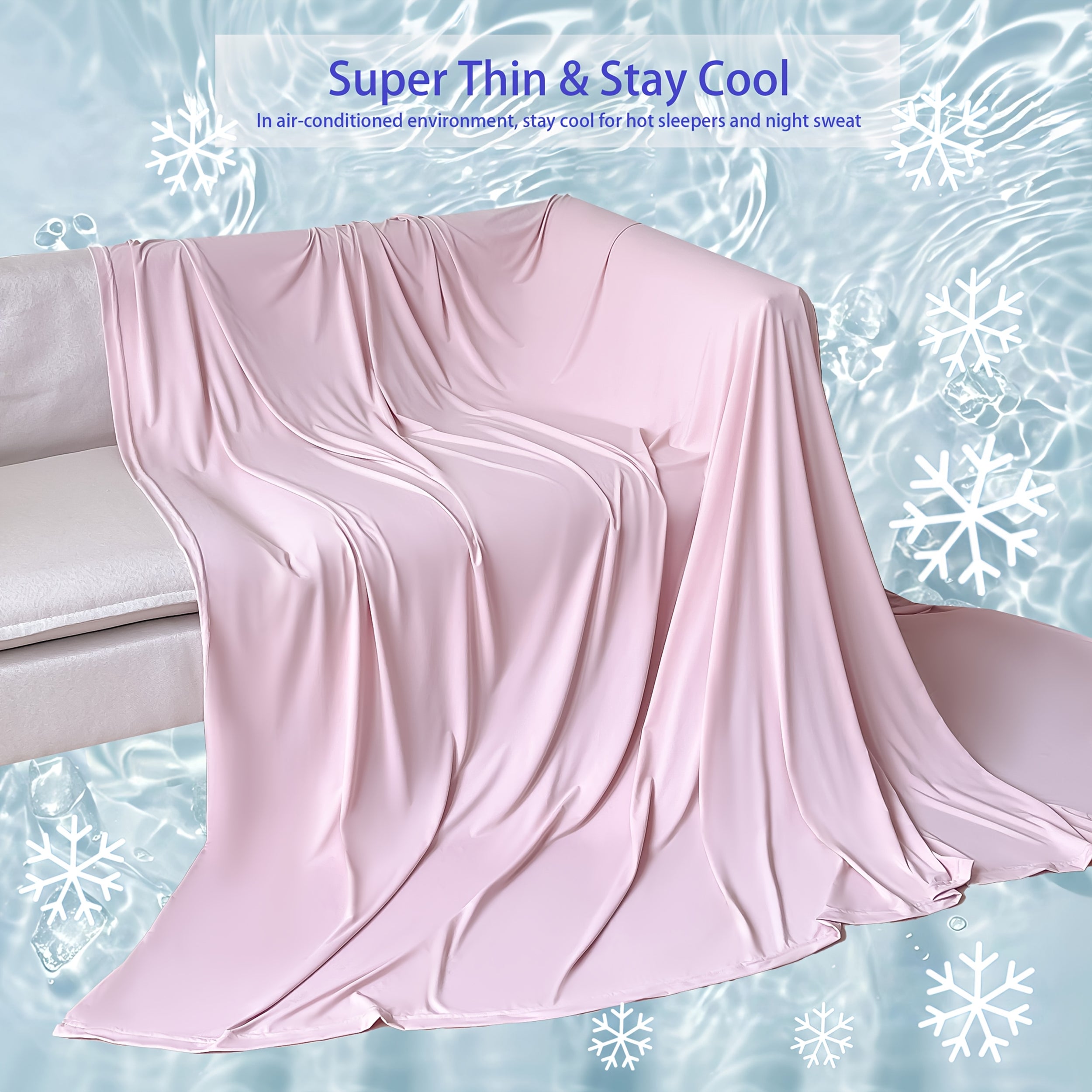 1 Summer Cooling Blanket Breathable Soft and Cooltouch Fabric with Dualsided Cooling Comfort Its Lightweight Design Is Perfect for Hot Weather Ideal for Multiple Scenarios Bedrooms Sofas Office Naps Outdoor Relaxation or Car Use